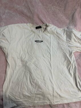 White Fox White Logo Crew Neck T-Shirt